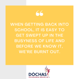 Managing Back to School Mental Health, Dochas Psychological Services blog