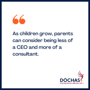 Restructuring the Role of a Parent as Kids Grow Up, Dochas Psychological Services blog